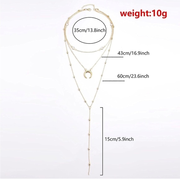 Choker Crystal Multi-Layer Y Necklace - Picture 2 of 6